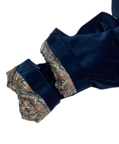 DOLCE & GABBANA（ドルチェ＆ガッバーナ）DOLCE & GABBANA (ドルチェ＆ガッバーナ) ベロアテーラードジャケット ブルー サイズ:44の古着・服飾アイテム