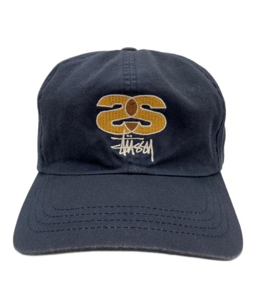 stussy（ステューシー）stussy (ステューシー) 90s’ロゴ刺繍キャップ ネイビーの古着・服飾アイテム