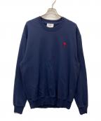 AMI PARISアミ パリス）の古着「SMALL RED AMI DE COEUR SWEATSHIRT」｜ネイビー
