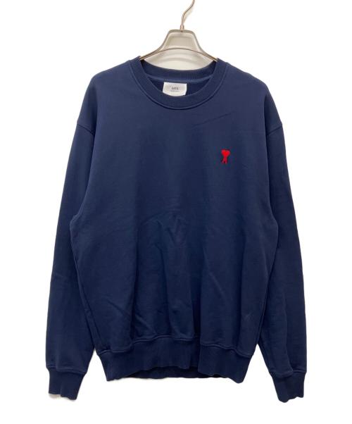 AMI PARIS（アミ パリス）AMI PARIS (アミ パリス) SMALL RED AMI DE COEUR SWEATSHIRT ネイビー サイズ:XXLの古着・服飾アイテム