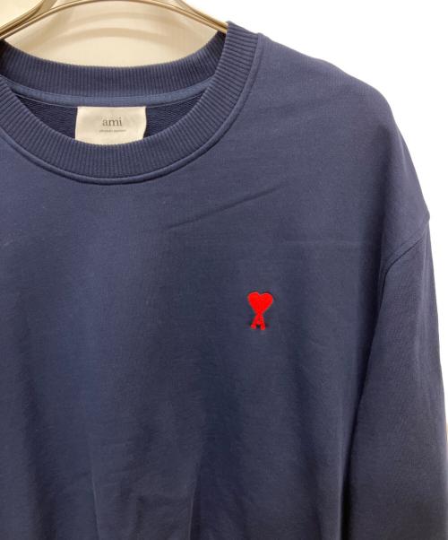 AMI PARIS（アミ パリス）AMI PARIS (アミ パリス) SMALL RED AMI DE COEUR SWEATSHIRT ネイビー サイズ:XXLの古着・服飾アイテム