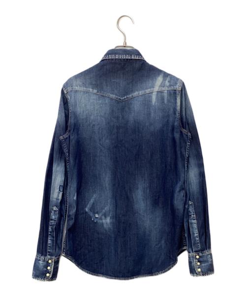 DSQUARED2（ディースクエアード）DSQUARED2 (ディースクエアード) デニムシャツ インディゴ サイズ:SIZE 38の古着・服飾アイテム