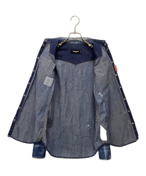 DSQUARED2（ディースクエアード）DSQUARED2 (ディースクエアード) デニムシャツ インディゴ サイズ:SIZE 38の古着・服飾アイテム