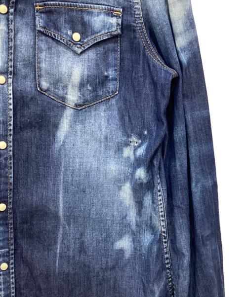 DSQUARED2（ディースクエアード）DSQUARED2 (ディースクエアード) デニムシャツ インディゴ サイズ:SIZE 38の古着・服飾アイテム