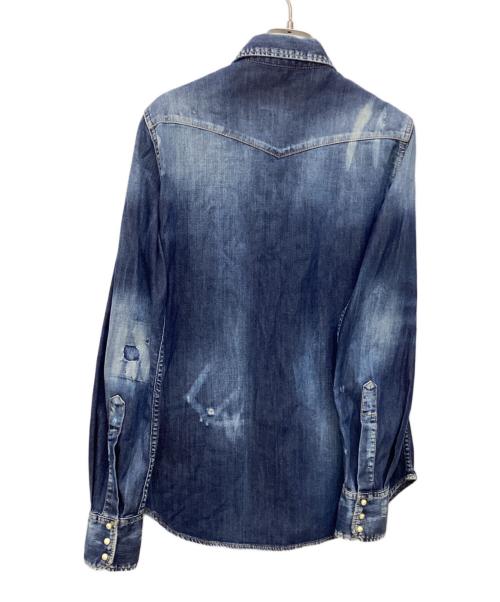DSQUARED2（ディースクエアード）DSQUARED2 (ディースクエアード) デニムシャツ インディゴ サイズ:SIZE 38の古着・服飾アイテム