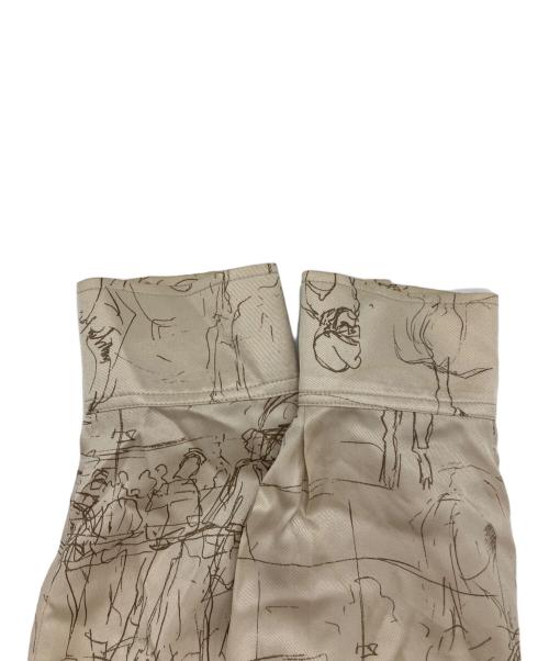 HERMES（エルメス）HERMES (エルメス) 袖セリエボタン乗馬柄シルクシャツ ベージュ サイズ:SIZE42の古着・服飾アイテム