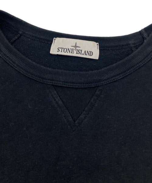 STONE ISLAND（ストーンアイランド）STONE ISLAND (ストーンアイランド) クルーネックスウェット ブラック サイズ:Mの古着・服飾アイテム
