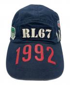 POLO RALPH LAURENポロ・ラルフローレン）の古着「1992 Long-Bill Cap」｜ネイビー