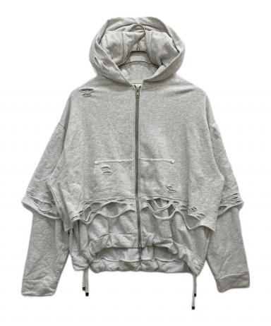 Takato着用neith.Layered Crush Hoodie 完売 中古・古着通販】neith tokyo (ネイス) Layered Crush Hoodie グレー