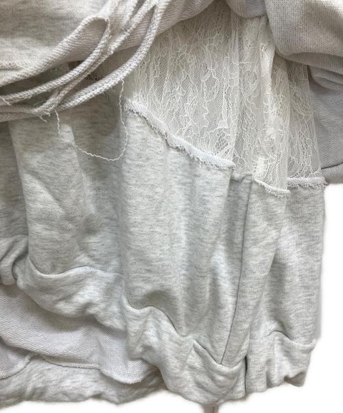 neith tokyo（ネイス）neith tokyo (ネイス) Layered Crush Hoodie グレー サイズ:Fの古着・服飾アイテム