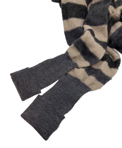 Vivienne Westwood RED LABEL（ヴィヴィアンウエストウッドレッドレーベル）Vivienne Westwood RED LABEL (ヴィヴィアンウエストウッドレッドレーベル) モヘア混ウールカーディガン ブラック×グレー サイズ:1の古着・服飾アイテム