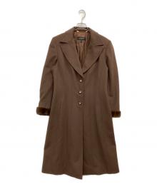 ESCADA（エスカーダ）の古着「アンゴラ混ウールコート」｜ブラウン