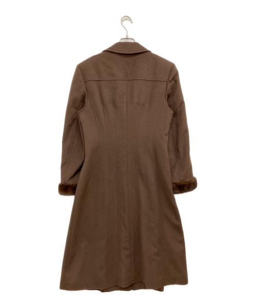 ESCADA（エスカーダ）ESCADA (エスカーダ) アンゴラ混ウールコート ブラウン サイズ:SIZE38の古着・服飾アイテム