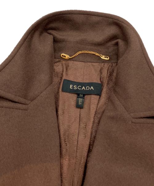 ESCADA（エスカーダ）ESCADA (エスカーダ) アンゴラ混ウールコート ブラウン サイズ:SIZE38の古着・服飾アイテム