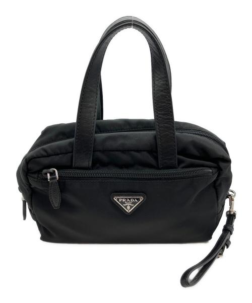 PRADA（プラダ）PRADA (プラダ) ナイロンハンドバッグ ブラックの古着・服飾アイテム