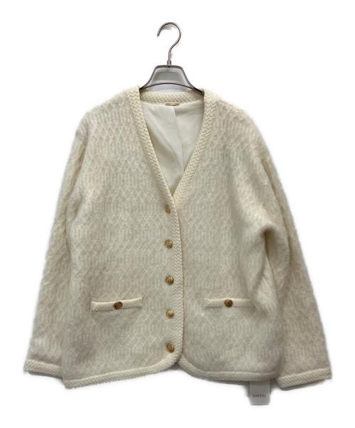 Snidel（スナイデル）Snidel (スナイデル) ファーライクロングニットジャケット アイボリー サイズ:F 未使用品の古着・服飾アイテム
