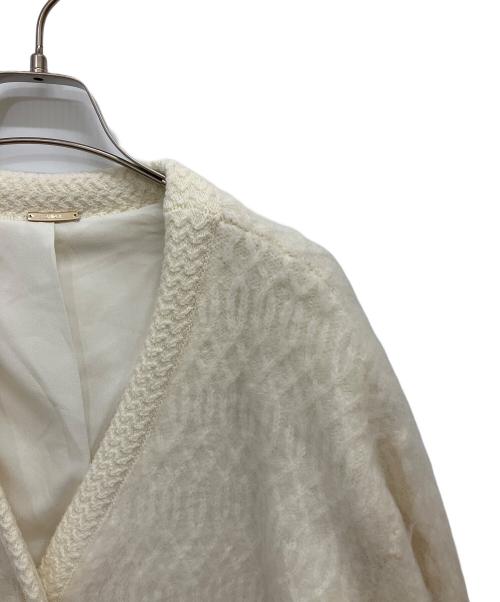Snidel（スナイデル）Snidel (スナイデル) ファーライクロングニットジャケット アイボリー サイズ:F 未使用品の古着・服飾アイテム