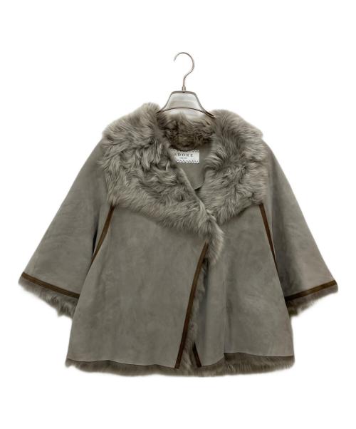 ADORE（アドーア）ADORE (アドーア) ファーポンチョ グレー サイズ:SIZE 38の古着・服飾アイテム