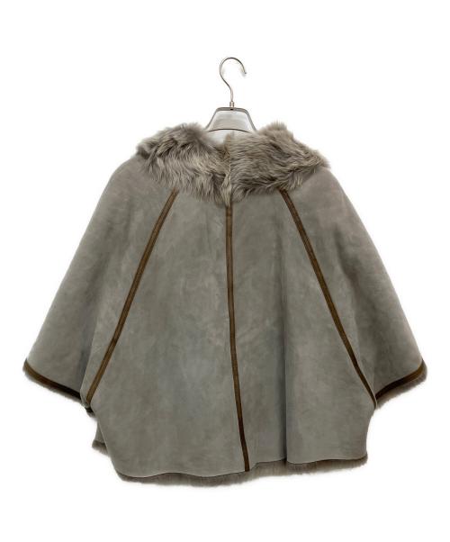 ADORE（アドーア）ADORE (アドーア) ファーポンチョ グレー サイズ:SIZE 38の古着・服飾アイテム