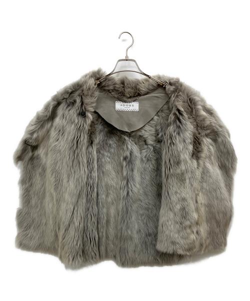 ADORE（アドーア）ADORE (アドーア) ファーポンチョ グレー サイズ:SIZE 38の古着・服飾アイテム
