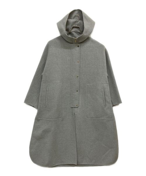 ebure（エブール）ebure (エブール) メランジビーバー ジップアップコート グレー サイズ:SIZE 36の古着・服飾アイテム