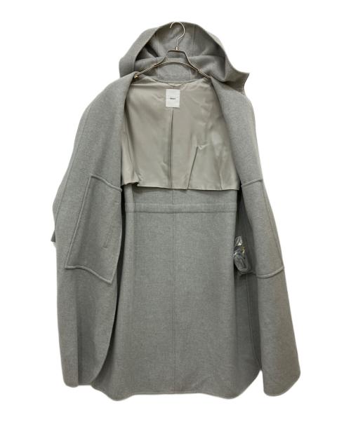 ebure（エブール）ebure (エブール) メランジビーバー ジップアップコート グレー サイズ:SIZE 36の古着・服飾アイテム