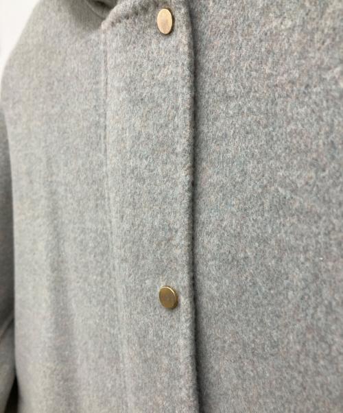 ebure（エブール）ebure (エブール) メランジビーバー ジップアップコート グレー サイズ:SIZE 36の古着・服飾アイテム