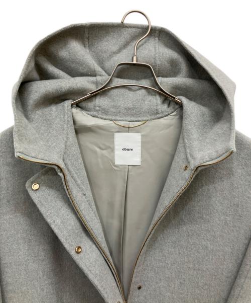 ebure（エブール）ebure (エブール) メランジビーバー ジップアップコート グレー サイズ:SIZE 36の古着・服飾アイテム