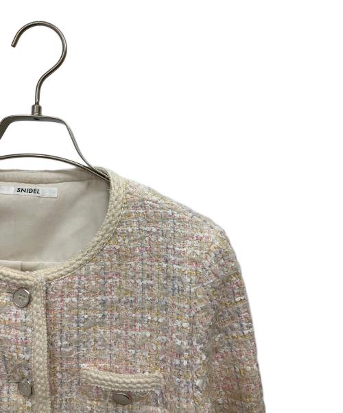 Snidel（スナイデル）Snidel (スナイデル) ツイードジャケット ピンク サイズ:Fの古着・服飾アイテム