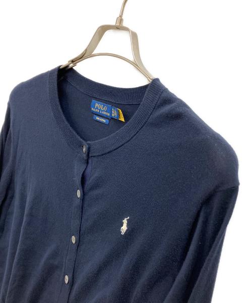 POLO RALPH LAUREN（ポロ・ラルフローレン）POLO RALPH LAUREN (ポロ・ラルフローレン) ピマコットンカーディガン ネイビー サイズ:XLの古着・服飾アイテム