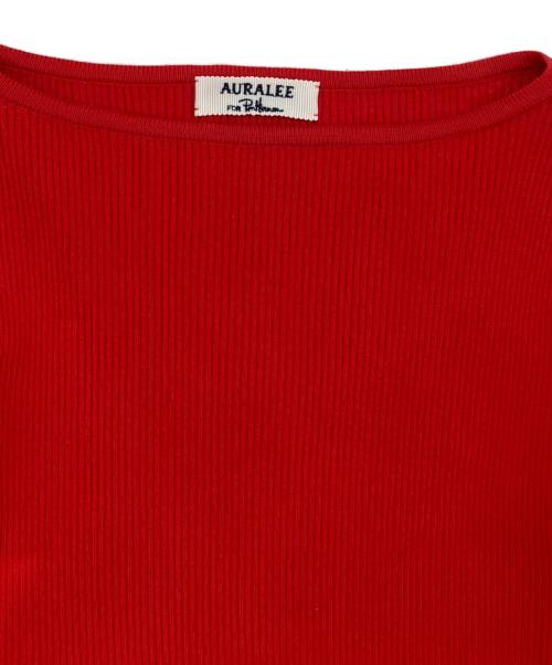 Ron Herman（ロンハーマン）Ron Herman (ロンハーマン) AURALEE (オーラリー) ギザボートネックリブニット レッド サイズ:1の古着・服飾アイテム