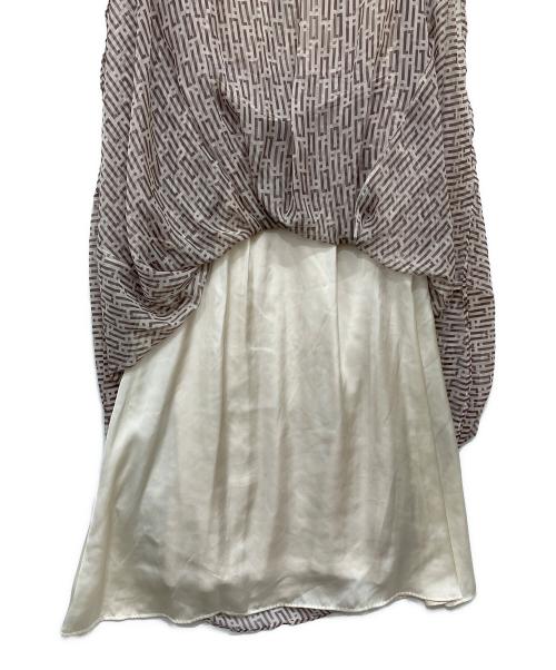 ERADIE（エラディエ）eradie (エラディエ) Geometric Print one piece ブラウン サイズ:Fの古着・服飾アイテム