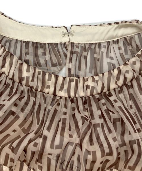 ERADIE（エラディエ）eradie (エラディエ) Geometric Print one piece ブラウン サイズ:Fの古着・服飾アイテム