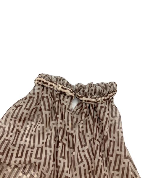 ERADIE（エラディエ）eradie (エラディエ) Geometric Print one piece ブラウン サイズ:Fの古着・服飾アイテム