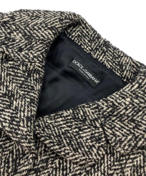 DOLCE & GABBANA（ドルチェ＆ガッバーナ）DOLCE & GABBANA (ドルチェ＆ガッバーナ) ウールジャケット ブラック サイズ:40の古着・服飾アイテム