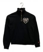 HUMAN MADEヒューマンメイド）の古着「military half zip sweatshirt」｜ブラック