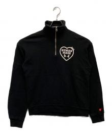 HUMAN MADE（ヒューマンメイド）の古着「military half zip sweatshirt」｜ブラック