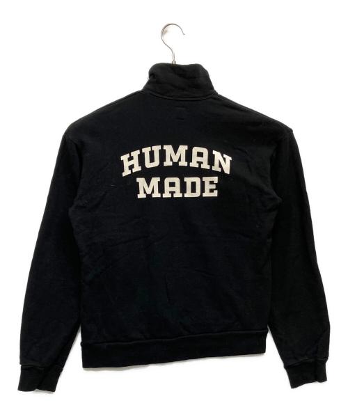 HUMAN MADE（ヒューマンメイド）HUMAN MADE (ヒューマンメイド) military half zip sweatshirt ブラック サイズ:Sの古着・服飾アイテム