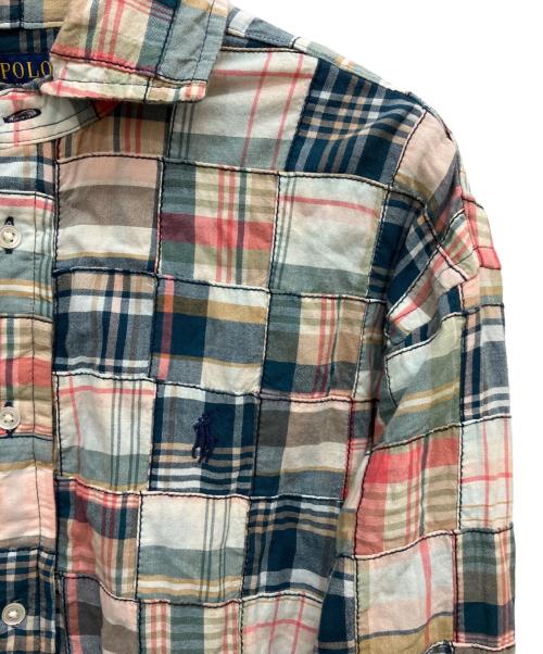 POLO RALPH LAUREN（ポロ・ラルフローレン）POLO RALPH LAUREN (ポロ・ラルフローレン) パッチワークシャツワンピース マルチカラー サイズ:2の古着・服飾アイテム