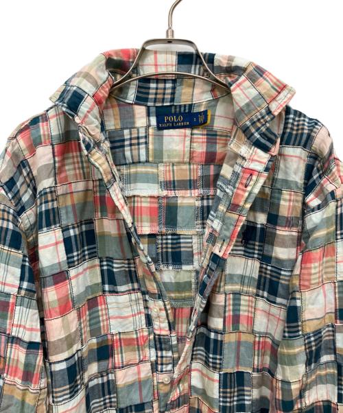 POLO RALPH LAUREN（ポロ・ラルフローレン）POLO RALPH LAUREN (ポロ・ラルフローレン) パッチワークシャツワンピース マルチカラー サイズ:2の古着・服飾アイテム