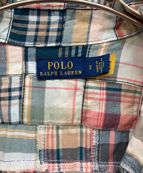 POLO RALPH LAUREN（ポロ・ラルフローレン）POLO RALPH LAUREN (ポロ・ラルフローレン) パッチワークシャツワンピース マルチカラー サイズ:2の古着・服飾アイテム