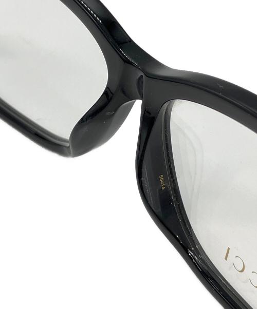 GUCCI（グッチ）GUCCI (グッチ) 伊達メガネ ネイビー サイズ:55□14-150の古着・服飾アイテム