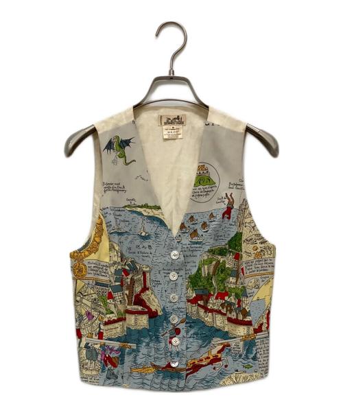 HERMES（エルメス）HERMES (エルメス) 切替ベスト ベージュ サイズ:SIZE 36の古着・服飾アイテム