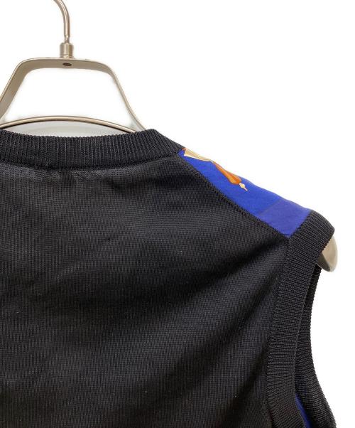 HERMES（エルメス）HERMES (エルメス) ニット切替ベスト ブラック サイズ:SIZE MEの古着・服飾アイテム