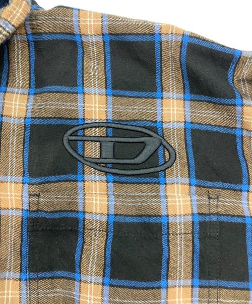 DIESEL（ディーゼル）DIESEL (ディーゼル) シャツ ブラウン×ブラック サイズ:46の古着・服飾アイテム