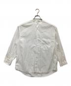 Graphpaperグラフペーパー）の古着「Broad L/S Oversized Band Collar Shirt」｜ホワイト