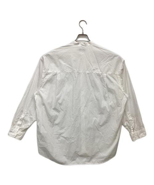 Graphpaper（グラフペーパー）Graphpaper (グラフペーパー) Broad L/S Oversized Band Collar Shirt ホワイト サイズ:Fの古着・服飾アイテム