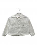 Calvin Klein Jeansカルバンクラインジーンズ）の古着「BOXY SHIRT JACKET」｜ホワイト