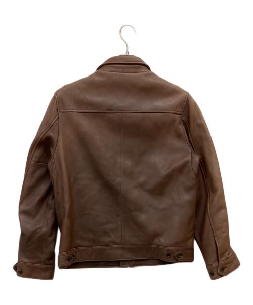 POLO RALPH LAUREN（ポロ・ラルフローレン）POLO RALPH LAUREN (ポロ・ラルフローレン) ラムレザージャケット ブラウン サイズ:Lの古着・服飾アイテム