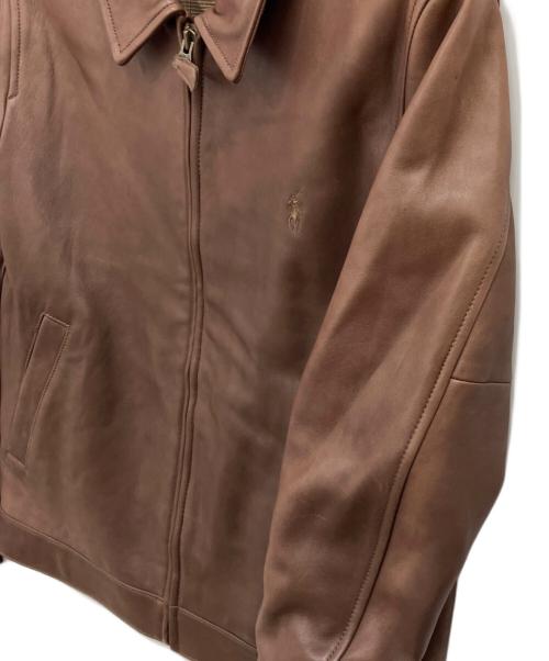 POLO RALPH LAUREN（ポロ・ラルフローレン）POLO RALPH LAUREN (ポロ・ラルフローレン) ラムレザージャケット ブラウン サイズ:Lの古着・服飾アイテム